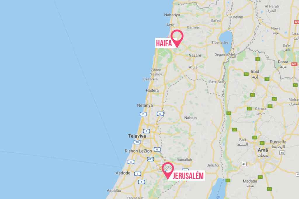 mapa de haifa