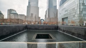Vista do Memorial do 11 de setembro em Nova York