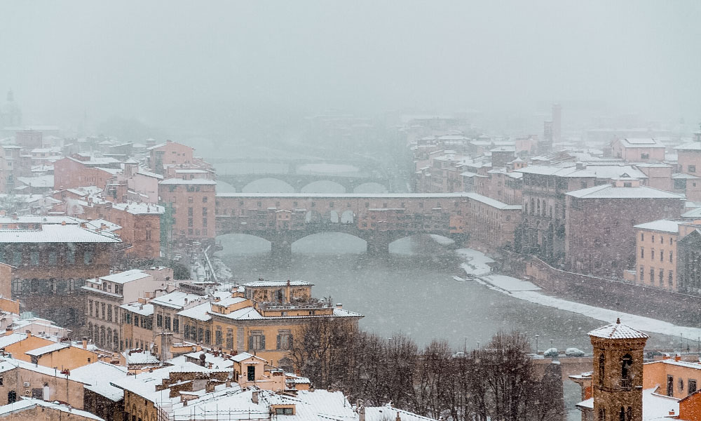 itália no inverno neve