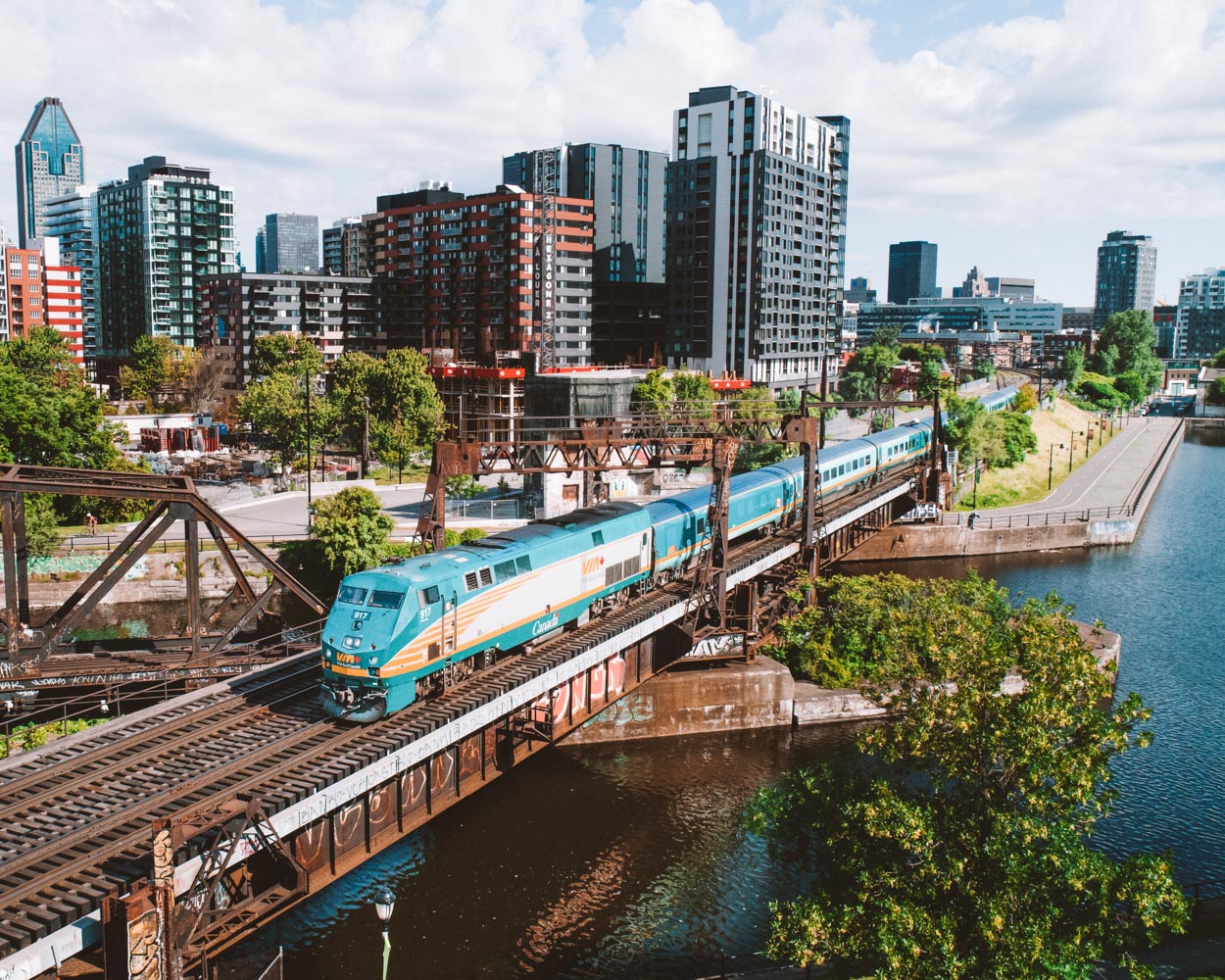 Viagem de trem no Canadá